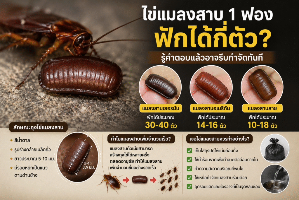 เจอไข่แมลงสาบ 1 ฟอง อย่าเพิ่งมองข้าม! เพราะอาจมีตัวอ่อนซ่อนอยู่เป็นสิบ